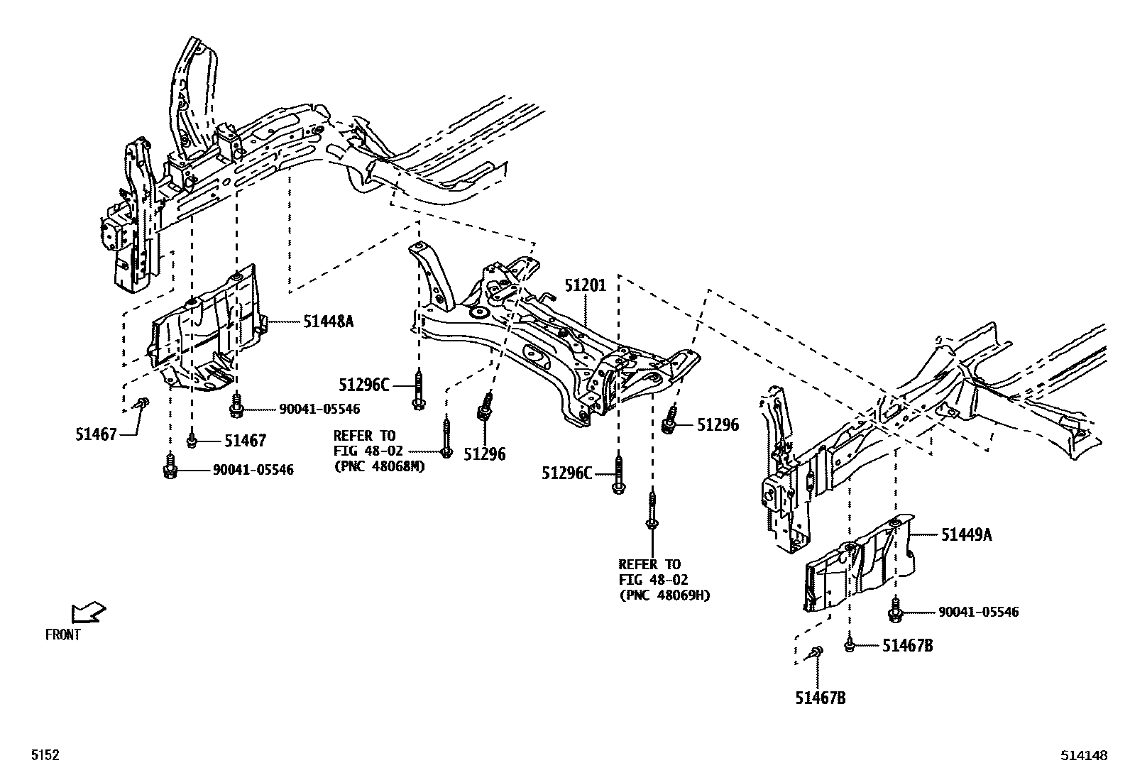 5152 — SUSPENSION CROSSMEMBER & UNDER COVER