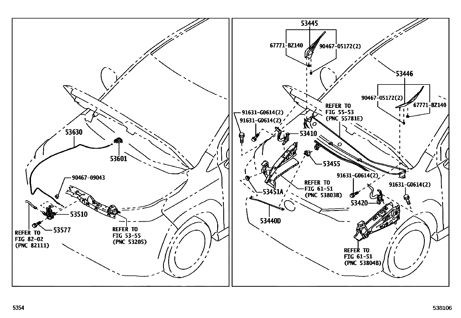 5354 — HOOD LOCK & HINGE