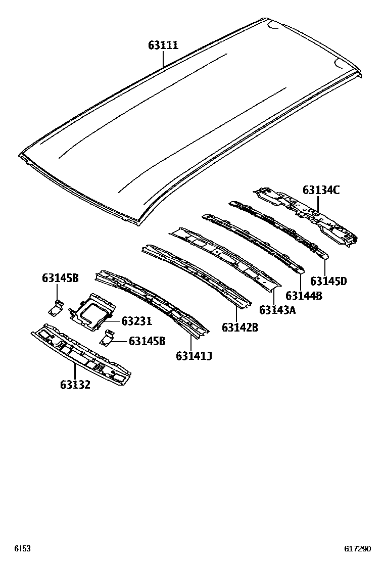 6153 — ROOF PANEL & BACK PANEL