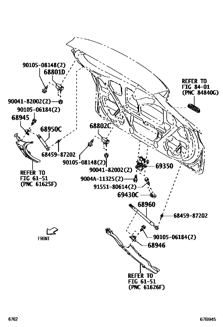 6762 — BACK DOOR LOCK & HINGE