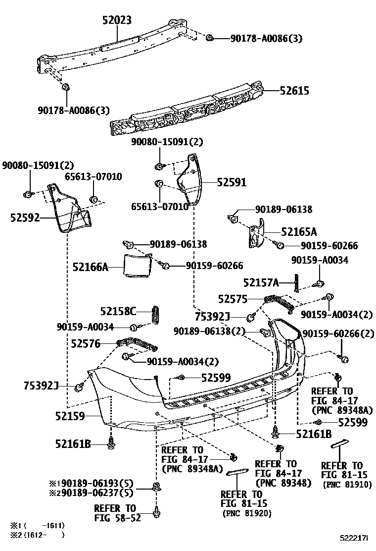 5253 — REAR BUMPER & BUMPER STAY