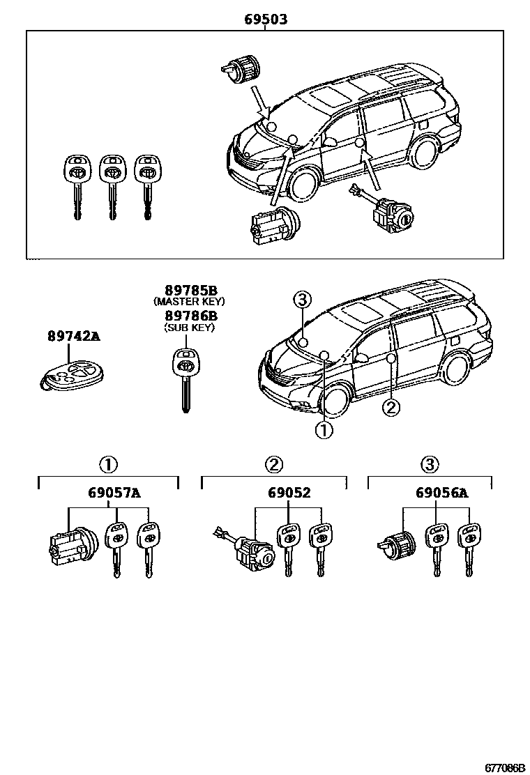 6765 — LOCK CYLINDER SET