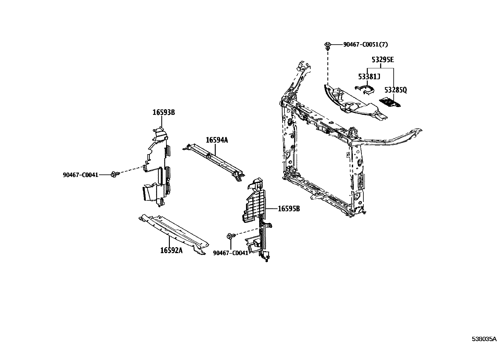 5355 — FRONT FENDER APRON & DASH PANEL