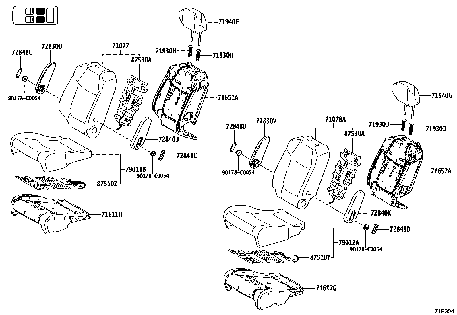 7157 — REAR SEAT &  SEAT TRACK