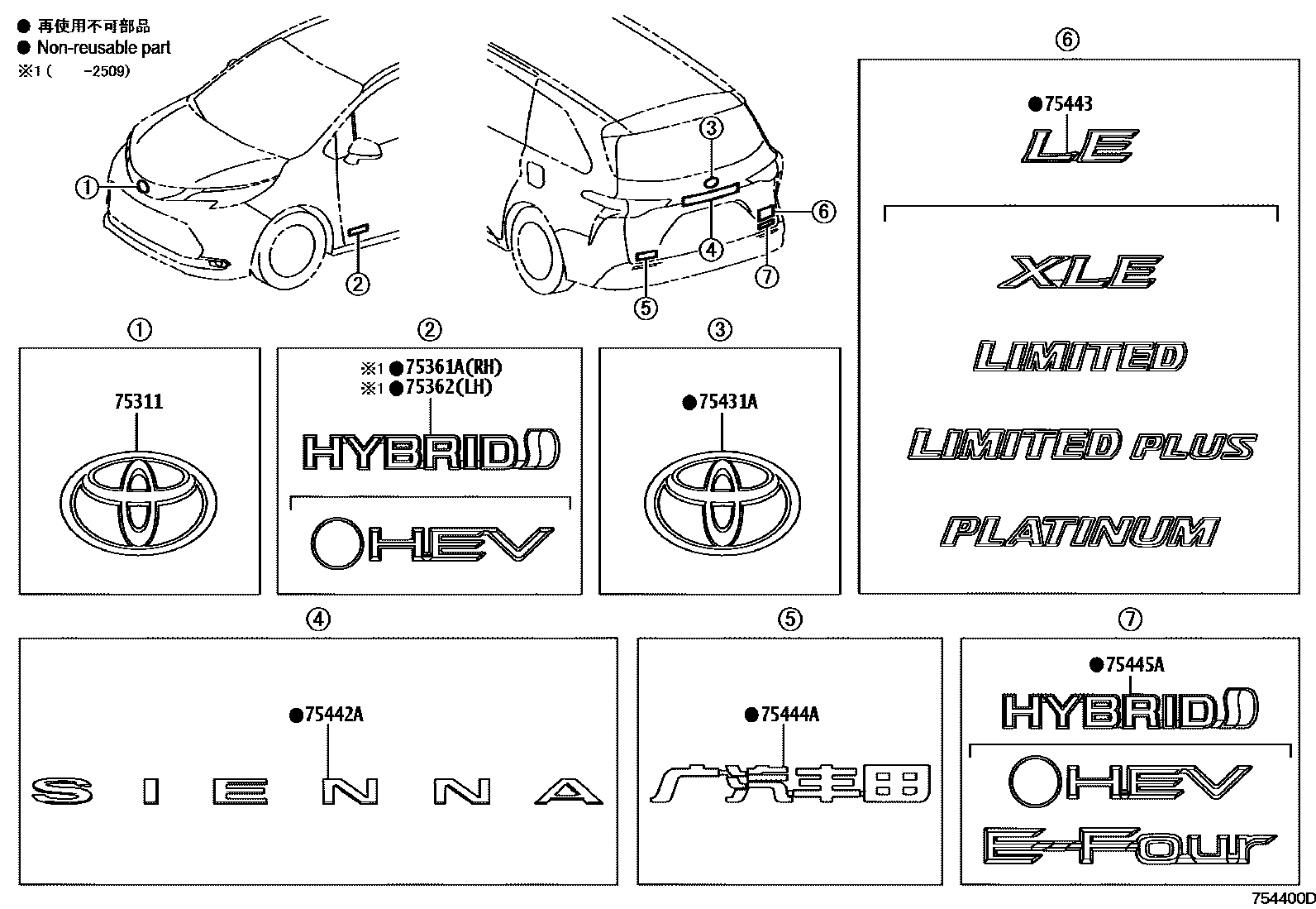 7551 — EMBLEM & NAME PLATE
