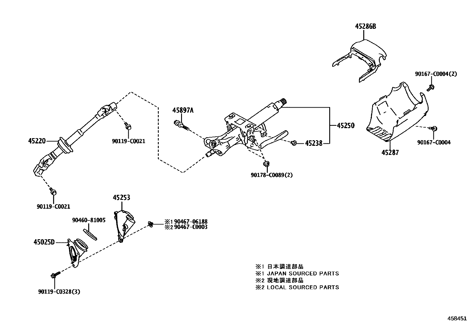 4501 — STEERING COLUMN & SHAFT