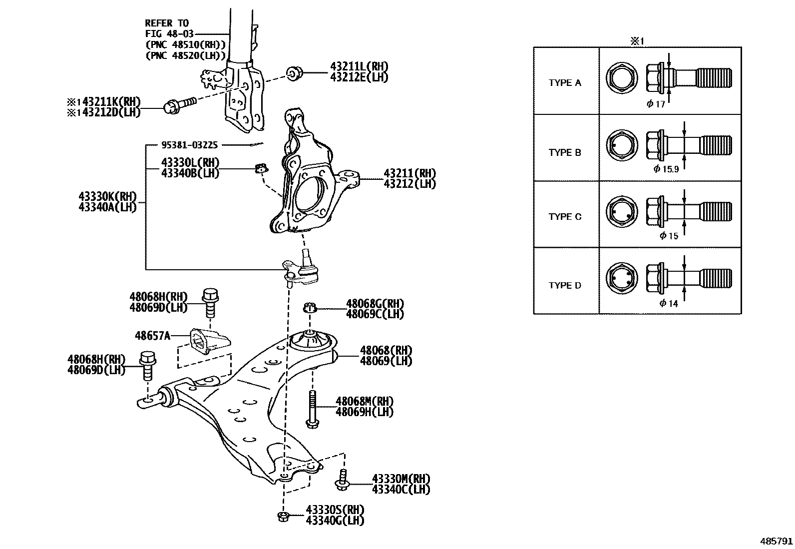 4802 — FRONT AXLE ARM & STEERING KNUCKLE