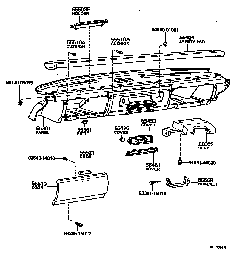 5551 — INSTRUMENT PANEL & GLOVE COMPARTMENT
