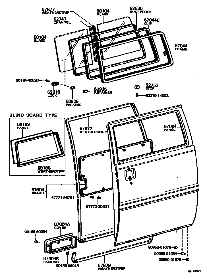 6755 — REAR DOOR PANEL & GLASS