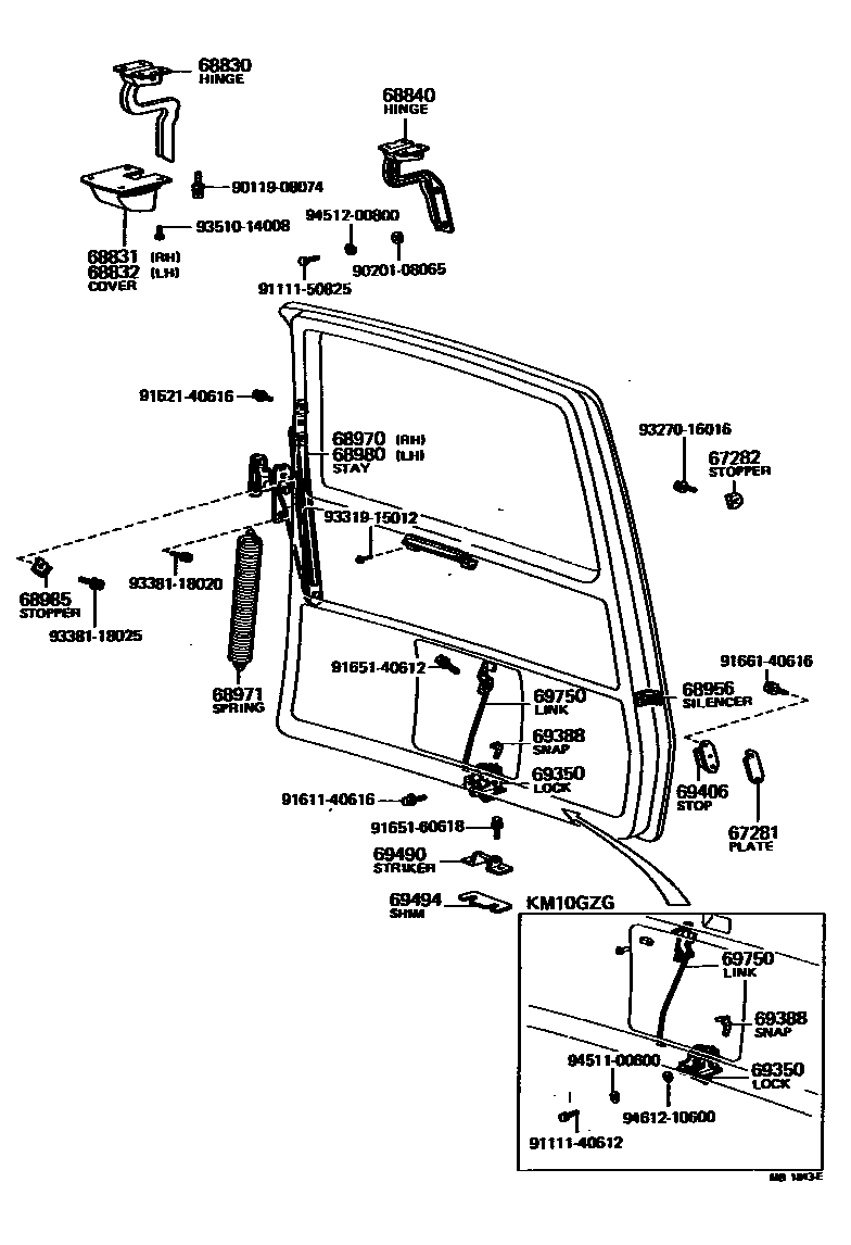 6762 — BACK DOOR LOCK & HINGE
