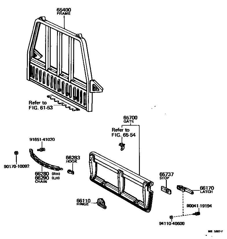 6553 — REAR BODY GUARD FRAME & TAIL GATE