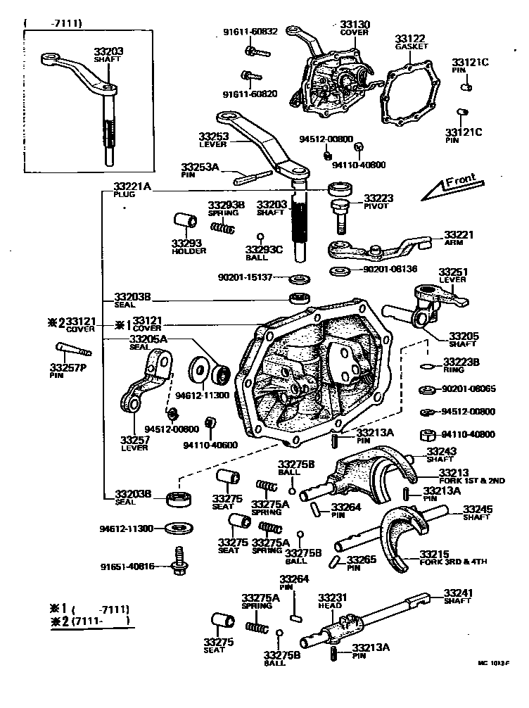 3307 — GEAR SHIFT FORK & LEVER SHAFT (MTM)
