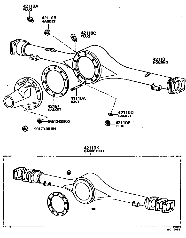 4101 — REAR AXLE HOUSING & DIFFERENTIAL