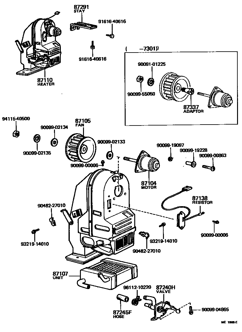 8712 — HEATING & AIR CONDITIONING - HEATER UNIT & BLOWER
