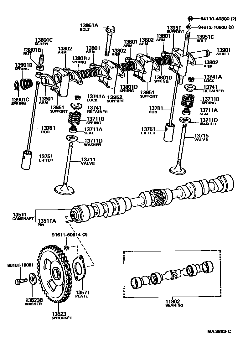1302 — CAMSHAFT & VALVE