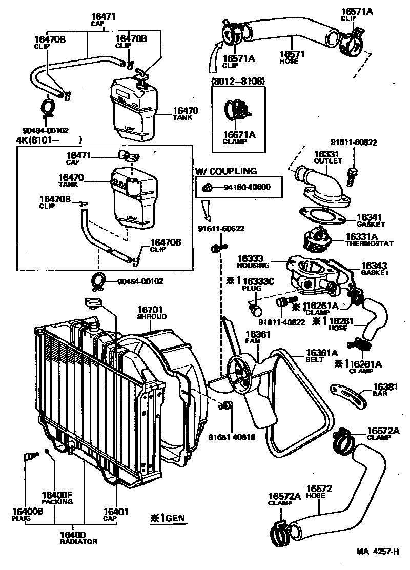 1603 — RADIATOR & WATER OUTLET