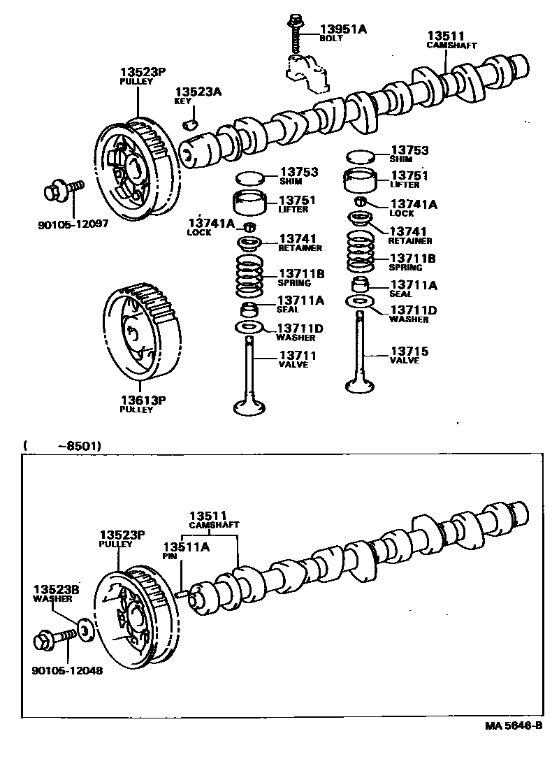 1302 — CAMSHAFT & VALVE