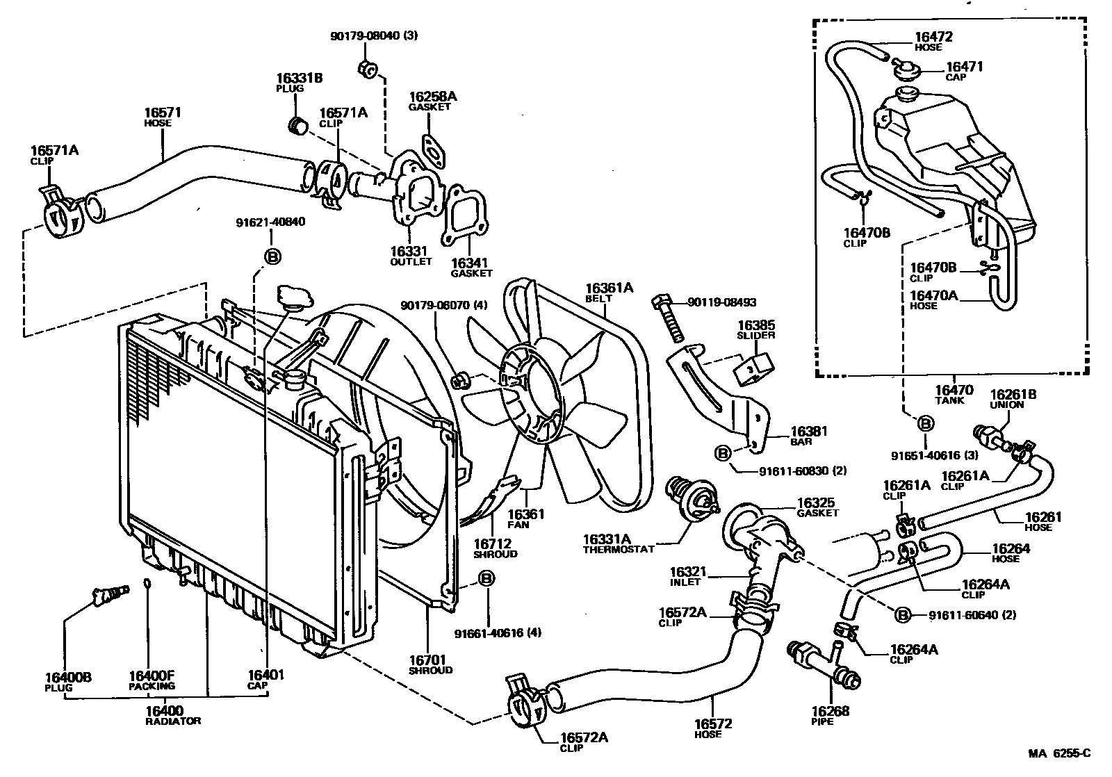 1603 — RADIATOR & WATER OUTLET