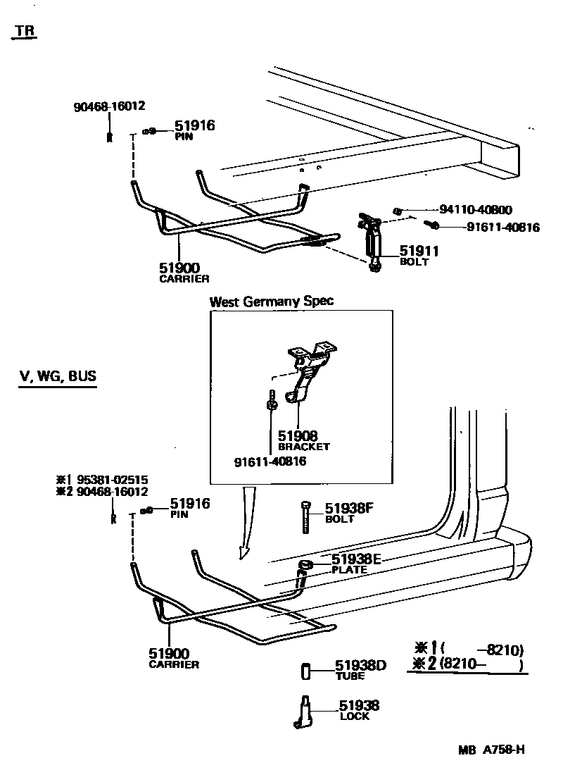5153 — SPARE WHEEL CARRIER