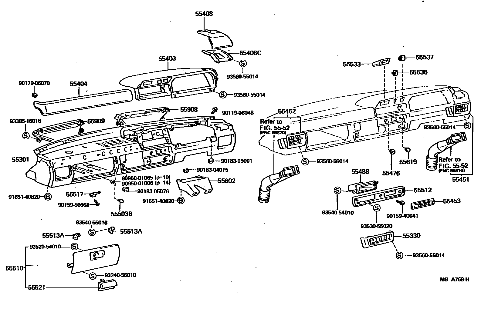 5551 — INSTRUMENT PANEL & GLOVE COMPARTMENT