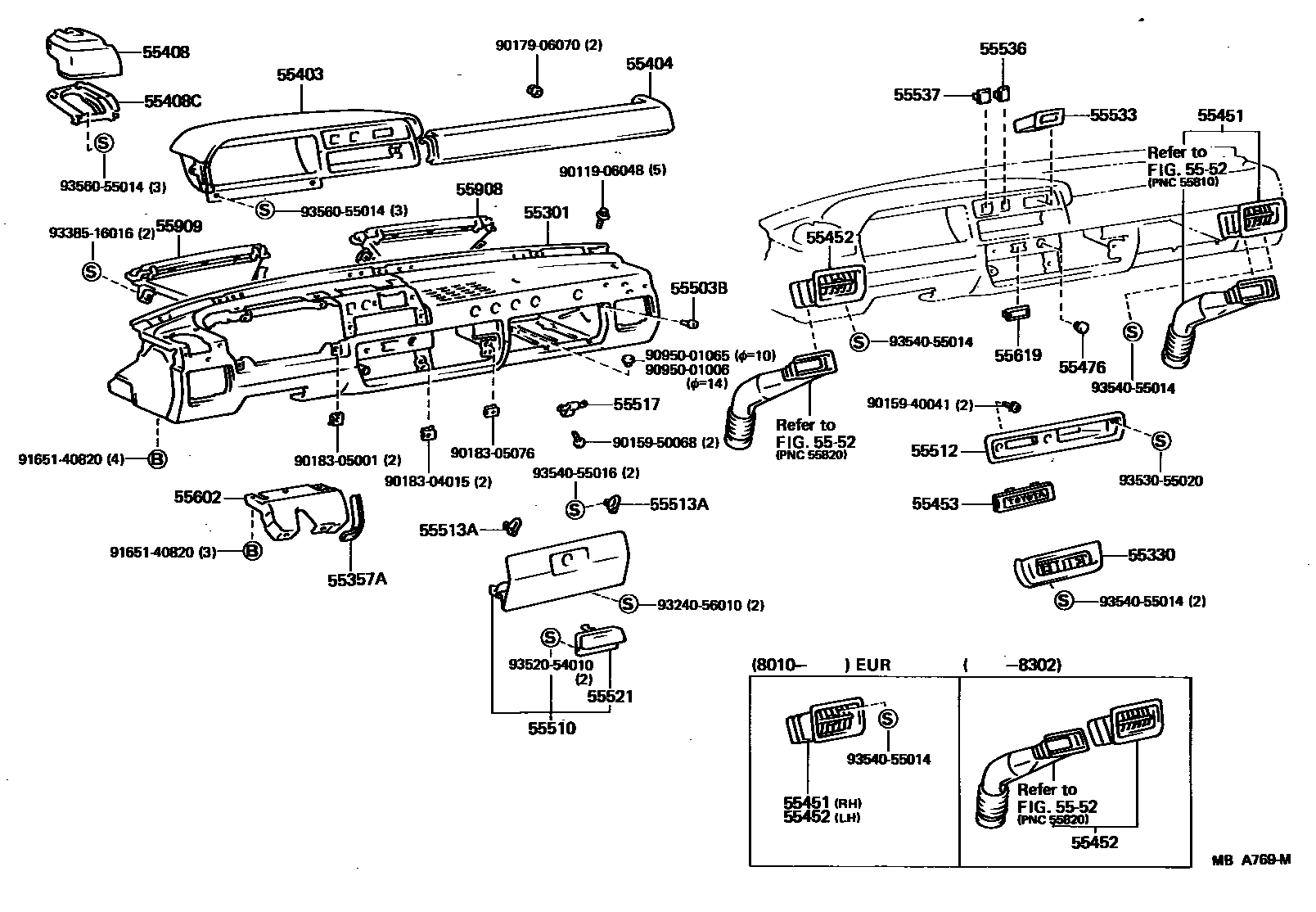 5551 — INSTRUMENT PANEL & GLOVE COMPARTMENT