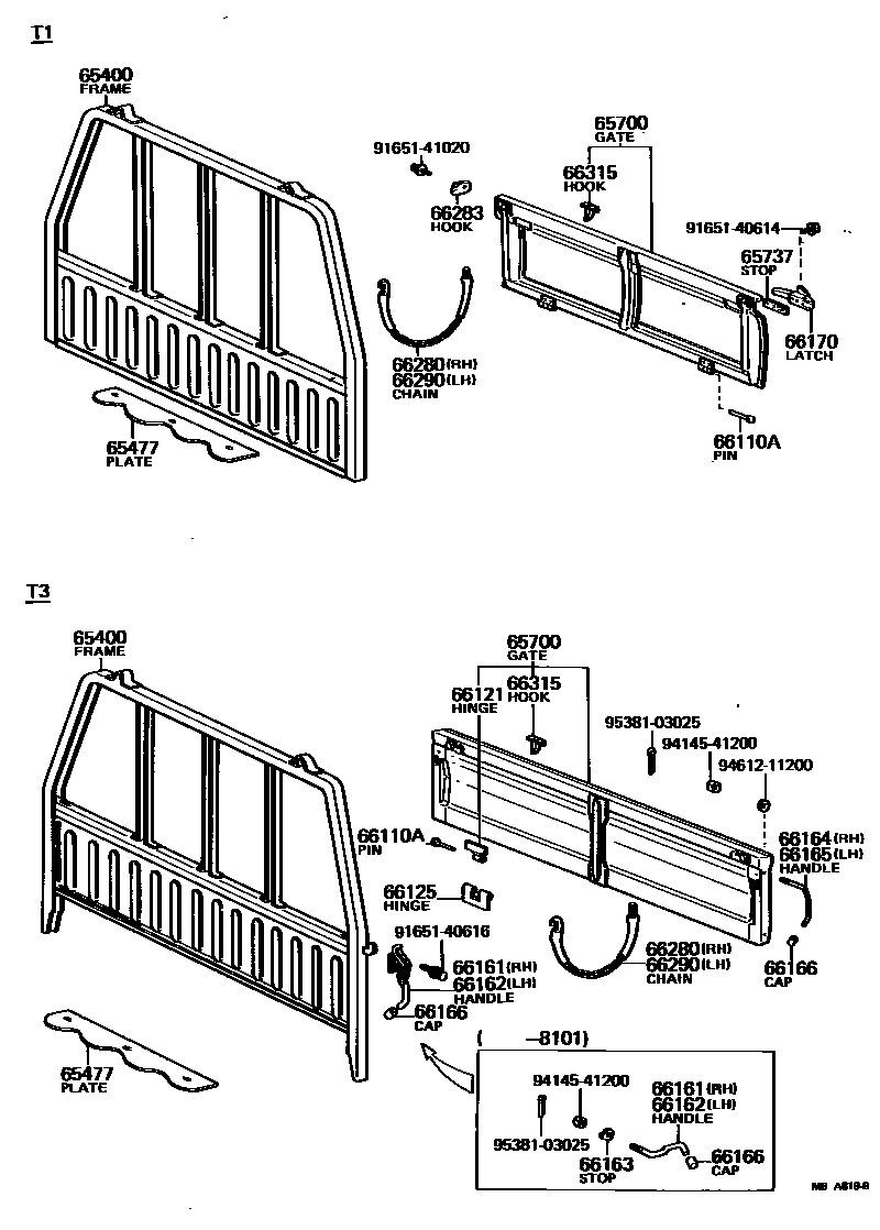 6553 — REAR BODY GUARD FRAME & TAIL GATE