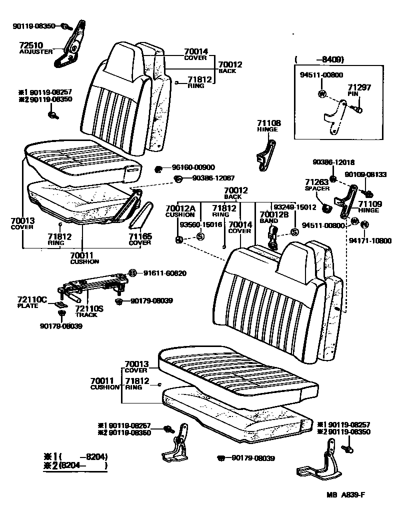 7151 — SEAT & SEAT TRACK