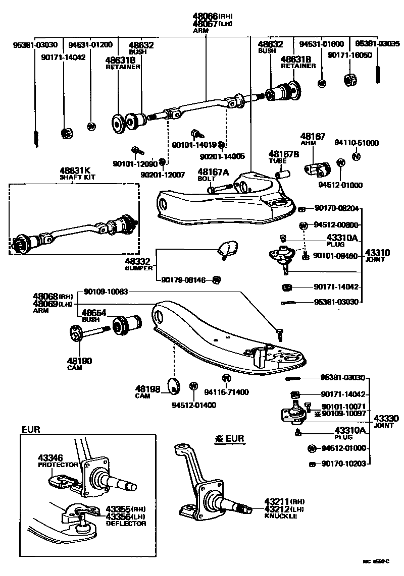 4802 — FRONT AXLE ARM & STEERING KNUCKLE