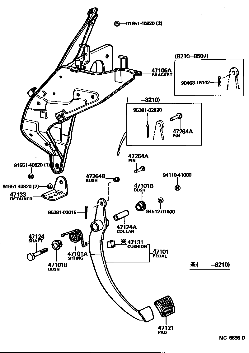 4701 — BRAKE PEDAL & BRACKET