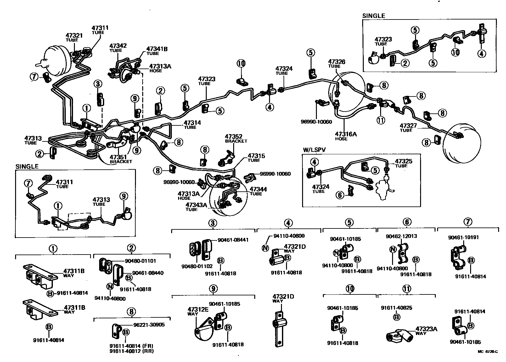 4708 — BRAKE TUBE & CLAMP