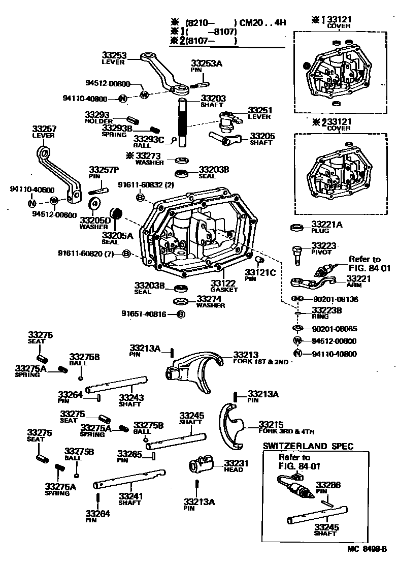 3307 — GEAR SHIFT FORK & LEVER SHAFT (MTM)