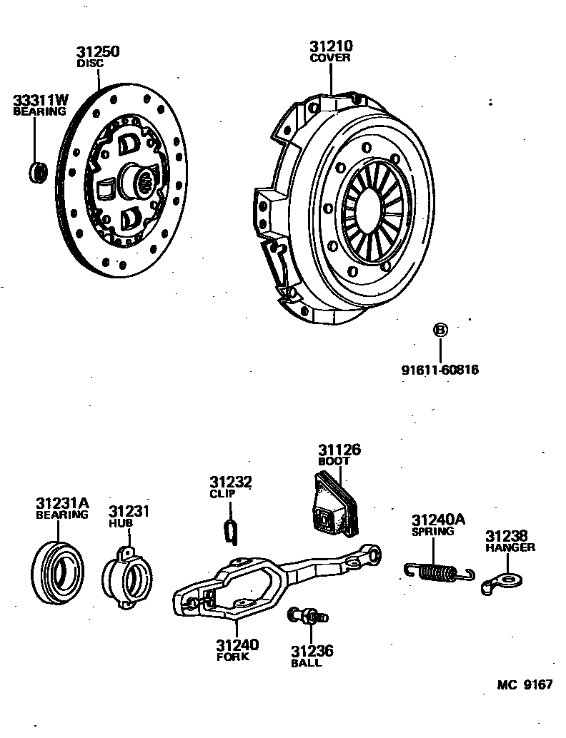 3101 — CLUTCH & RELEASE FORK