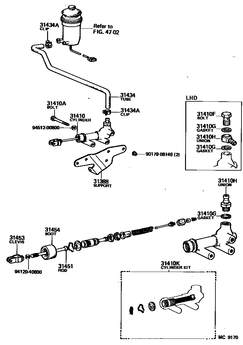 3103 — CLUTCH MASTER CYLINDER