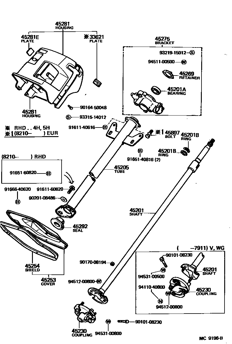 4501 — STEERING COLUMN & SHAFT