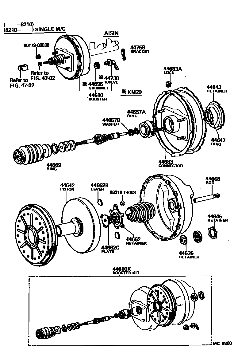 4703 — BRAKE BOOSTER & VACUUM TUBE