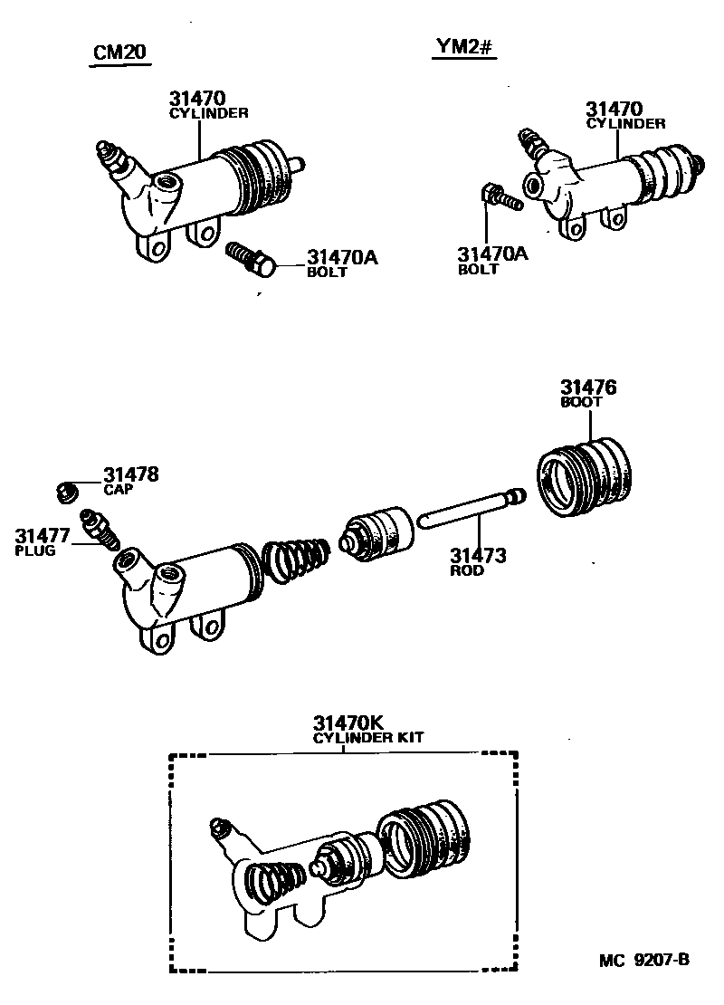 3105 — CLUTCH RELEASE CYLINDER