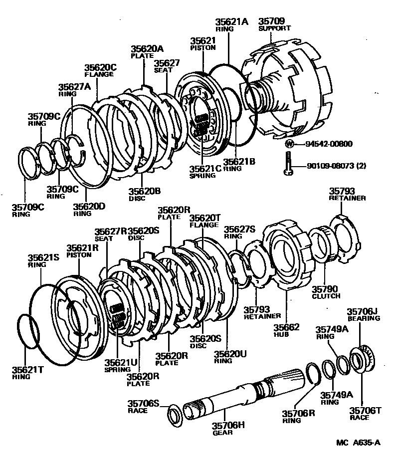 3508 — CENTER SUPPORT & PLANETARY SUN GEAR (ATM)