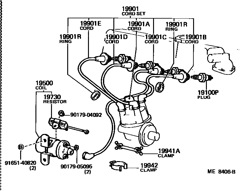 1901 — IGNITION COIL & SPARK PLUG / GLOW PLUG