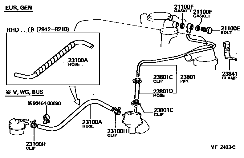 2101 — FUEL PIPE & CLAMP