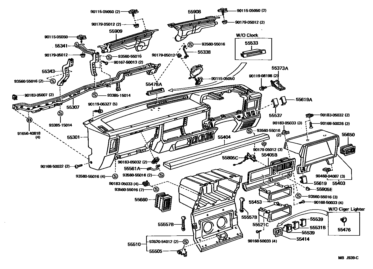 5551 — INSTRUMENT PANEL & GLOVE COMPARTMENT