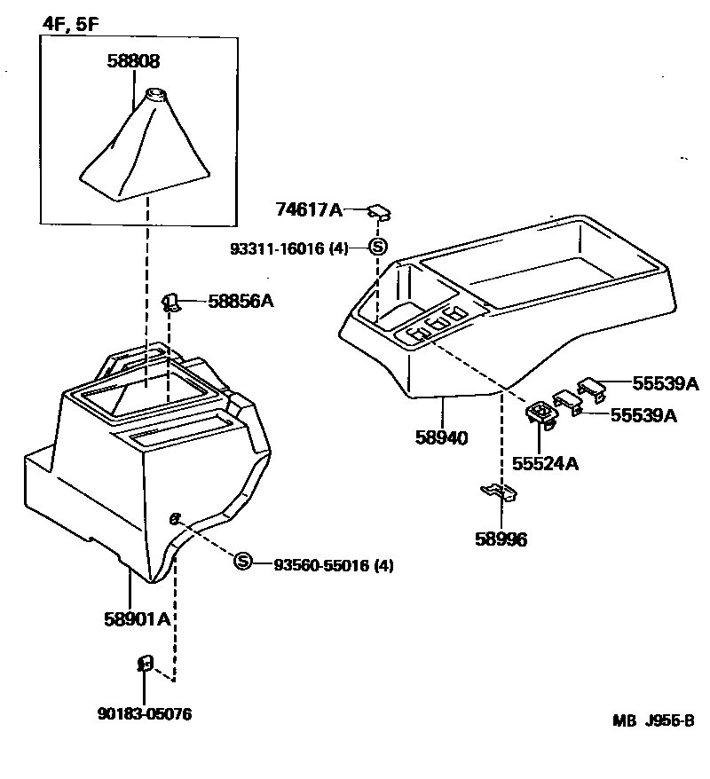5855 — CONSOLE BOX & BRACKET