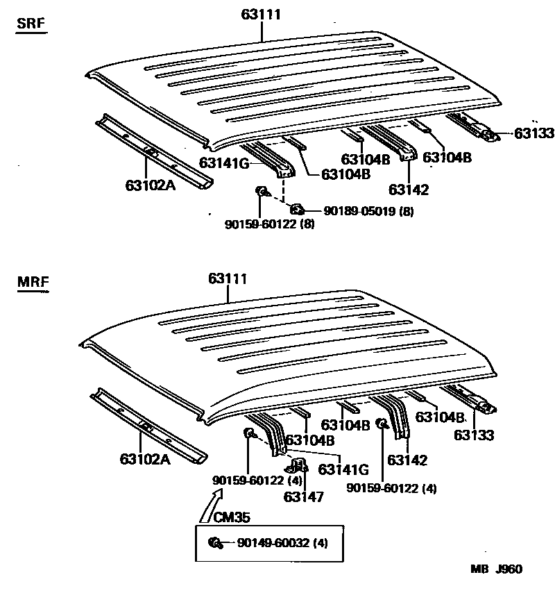 6153 — ROOF PANEL & BACK PANEL