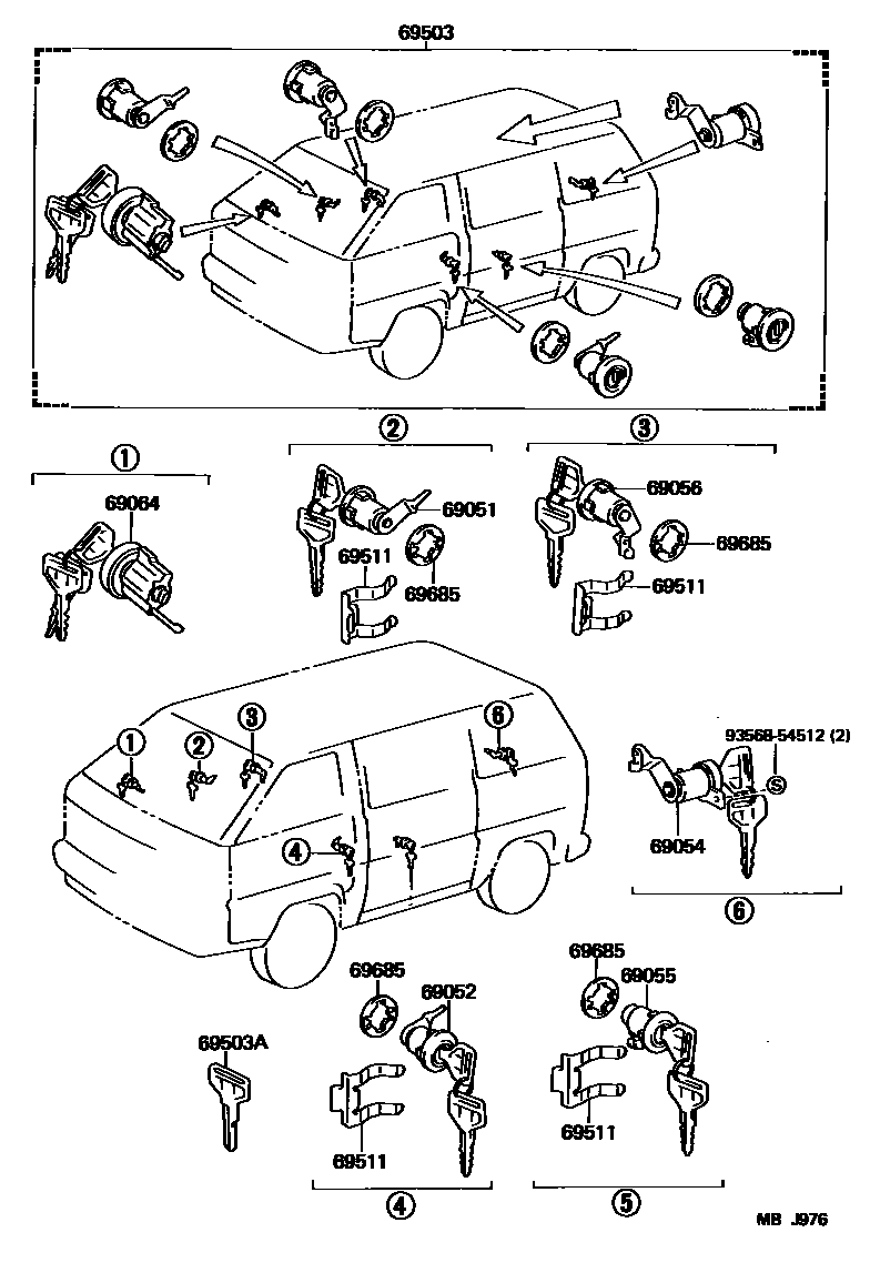 6765 — LOCK CYLINDER SET