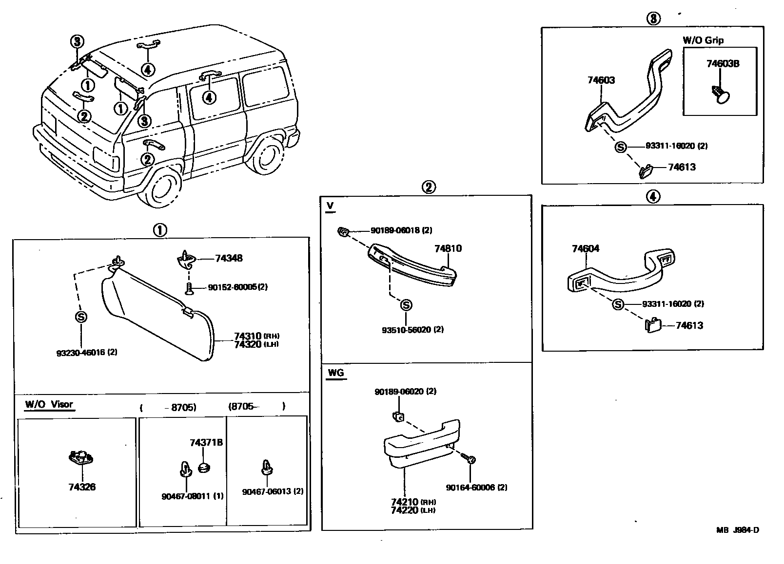 7451 — ARMREST & VISOR