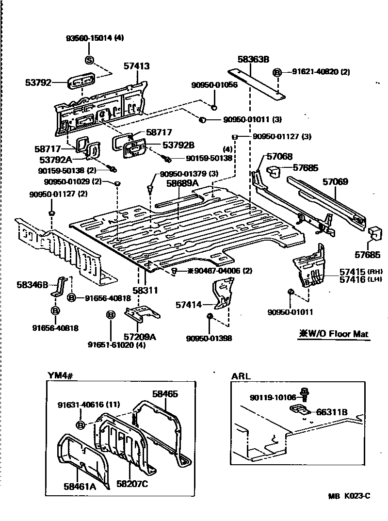 5852 — REAR FLOOR PANEL & REAR FLOOR MEMBER