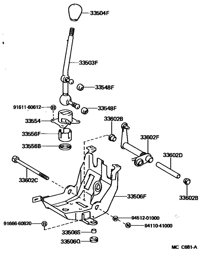 3312 — SHIFT LEVER & RETAINER