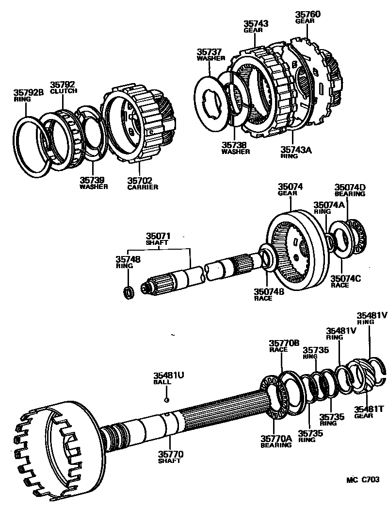 3510 — PLANETARY GEAR, REVERSE PISTON & COUNTER GEAR(ATM)