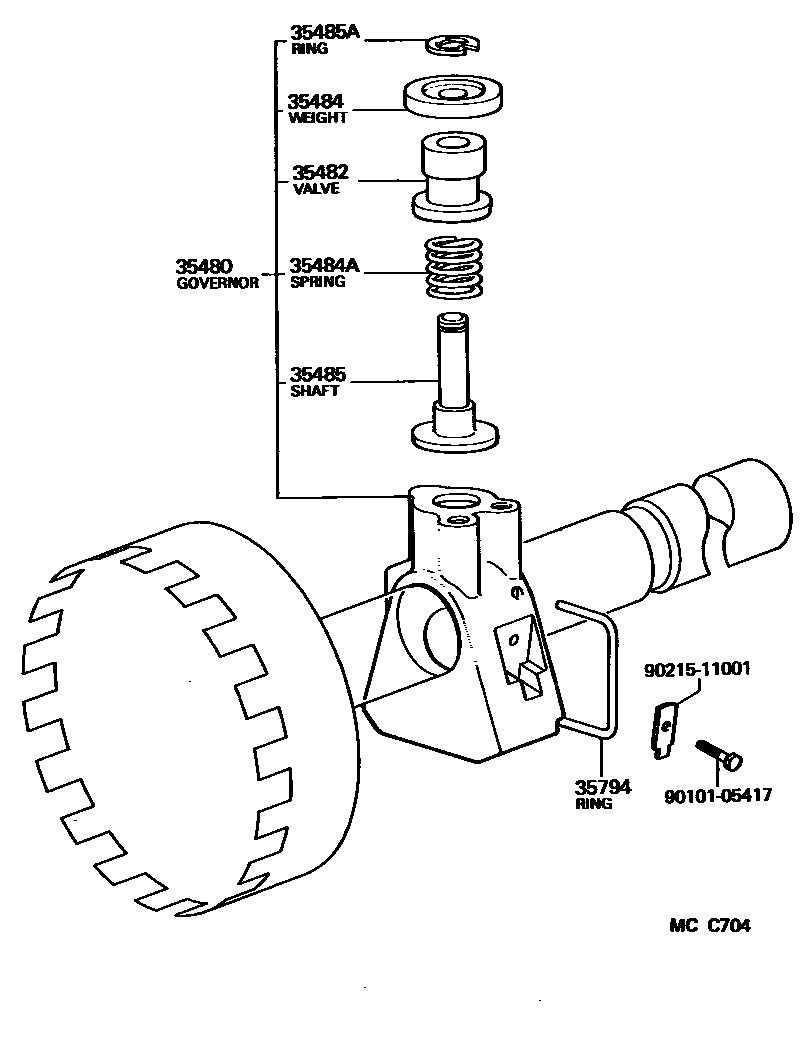 3511 — REAR OIL PUMP & GOVERNOR (ATM)