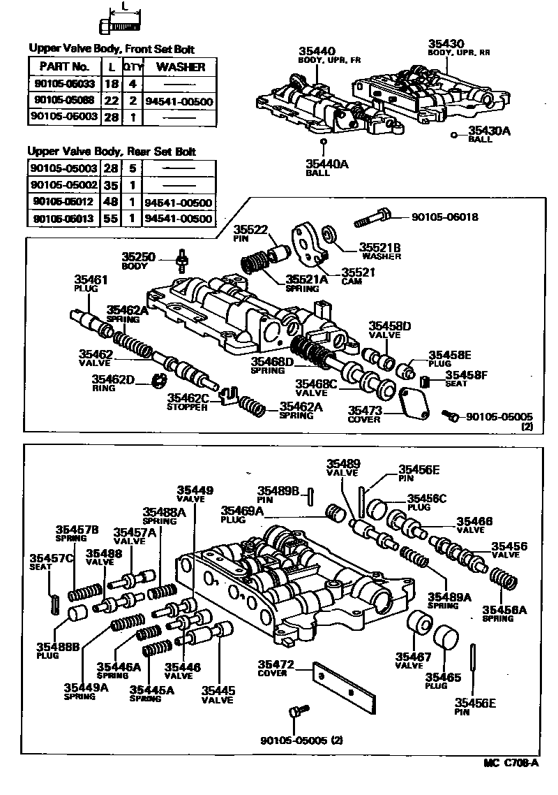 3512 — VALVE BODY & OIL STRAINER (ATM)