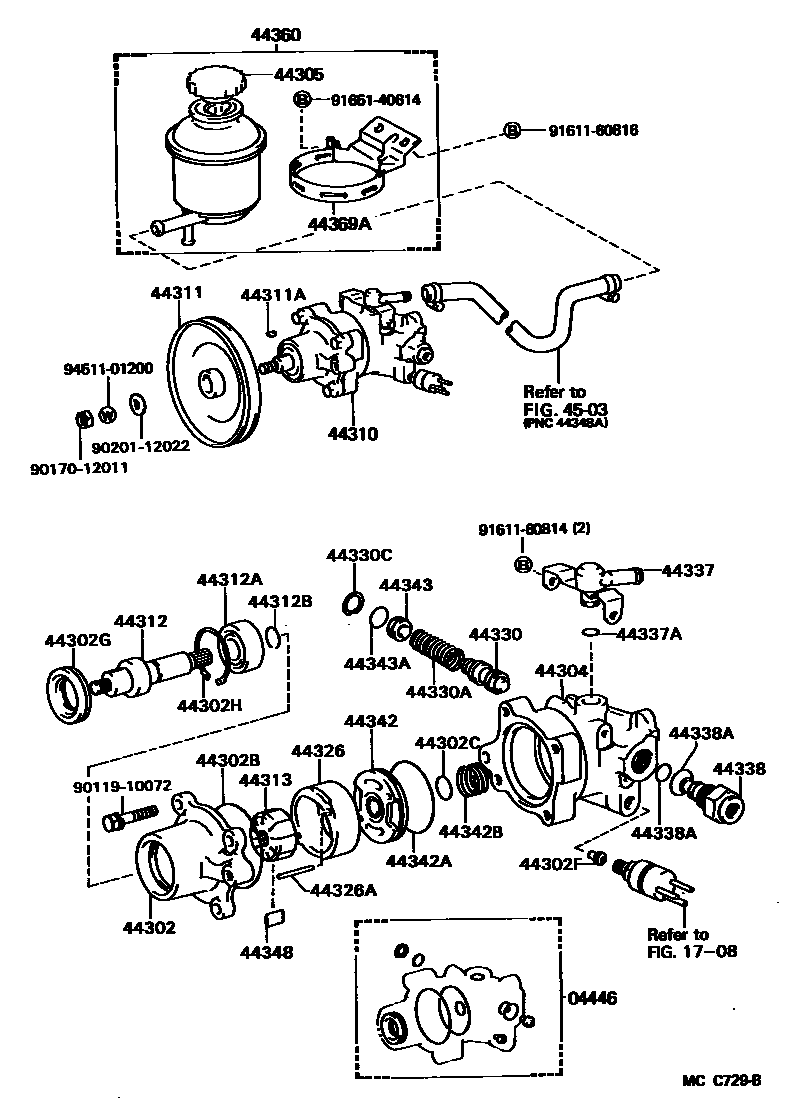 4502 — VANE PUMP & RESERVOIR (POWER STEERING)